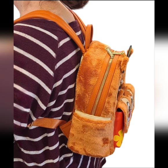 Loungefly Disney Chip ‘n Dale Rescue Rangers Mini Backpack – Plush Furry Design - Picture 4 of 16